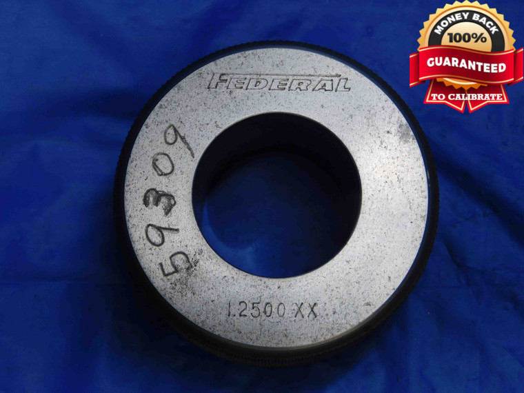 1.2500 CLASS XX MASTER PLAIN BORE RING GAGE ONSIZE 1 1/4 31.750 mm 1.250 CHECK - SR0309BT3