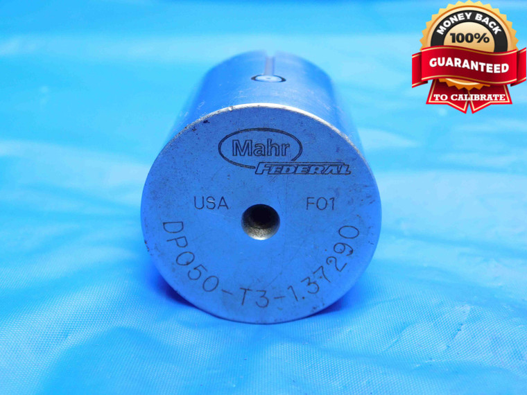MAHR FEDERAL AIR PLUG GAGE DP050-T3-1.37290 INSPECTION CHECK - SR0312BT3