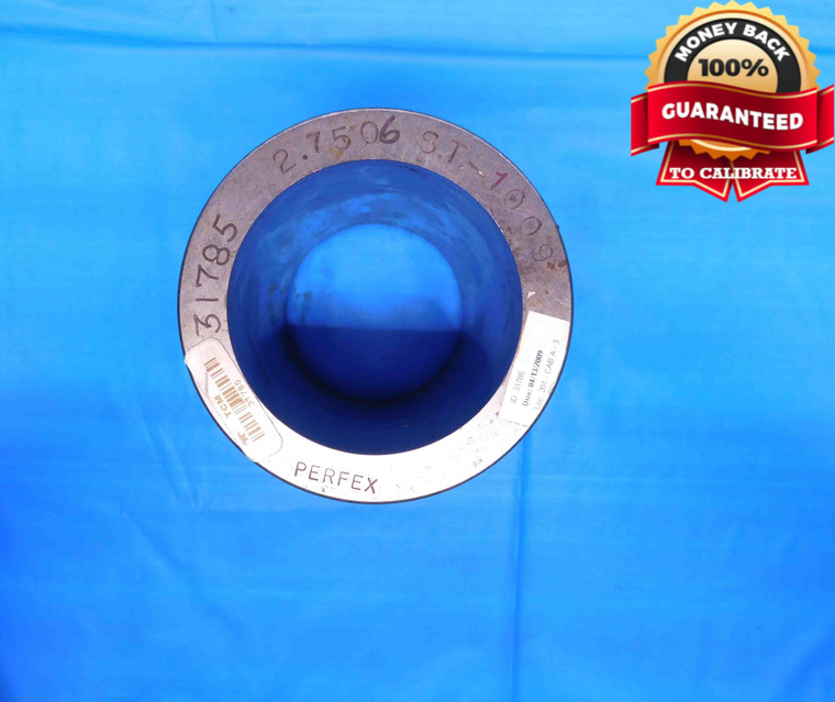 2.7506 MASTER PLAIN BORE RING GAGE 2.7500 +.0006 OVERSIZE 2 3/4 70 mm EXTRA LONG - BT2281BT3