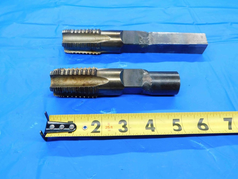 2 PCS 1" - 11 1/2 NPTF INTERRUPTED TOOTH HSS TAPS W/ MODIFIED EXTENDED SHANKS - CB2023AY3