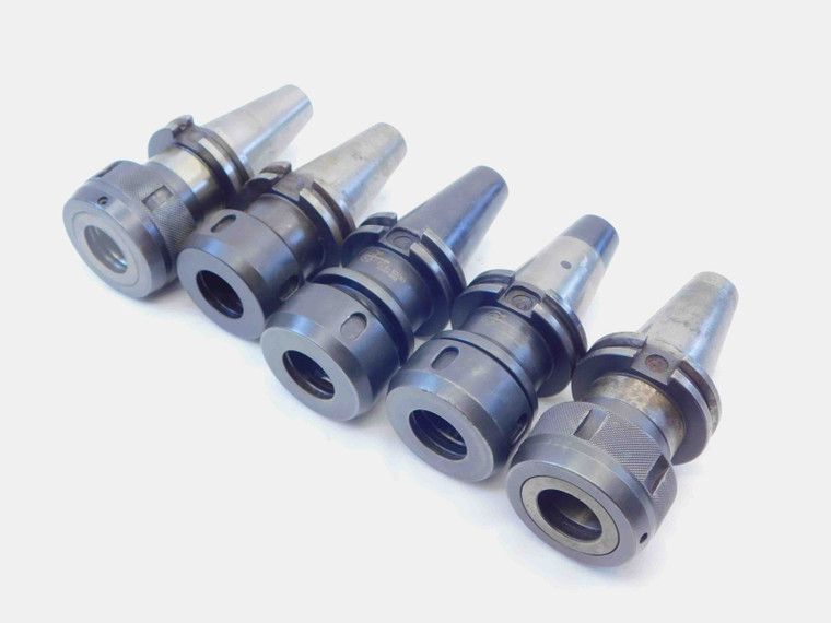 5pc LOT OF CAT40 TG100 COLLET CHUCK TOOL HOLDER TG 100 TG-100 ROUND NUT - BT2323LVR
