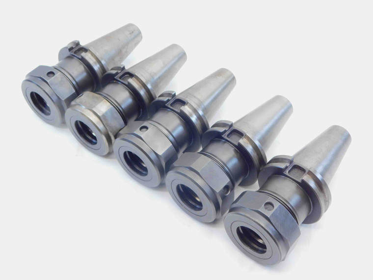 5pc LOT OF CAT40 PARLEC TG100 COLLET CHUCK TOOL HOLDER 3" PROJECTION C40-10SC3 - BT2322LVR
