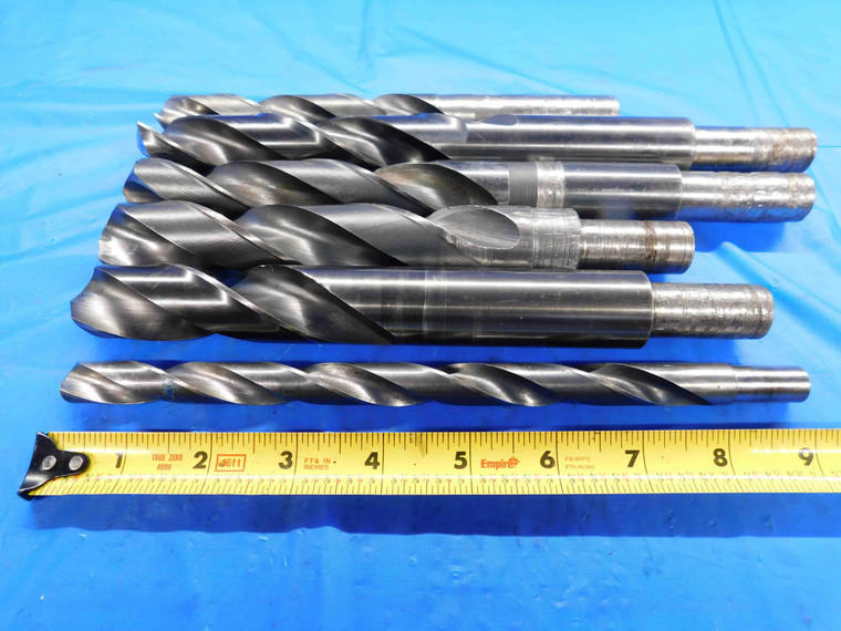 LOT OF HSS TWIST DRILL BITS VARIOUS SIZES UP TO 1 1/16 WITH REDUCED SHANKS - BT2369LVR