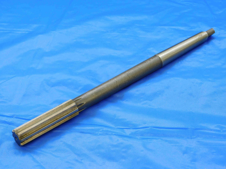 9/16 O.D. HSS REAMER MORSE TAPER #1 SHANK 8 FLUTE MT1 .5625 ONSIZE CNC MILLING - JC1898AR3