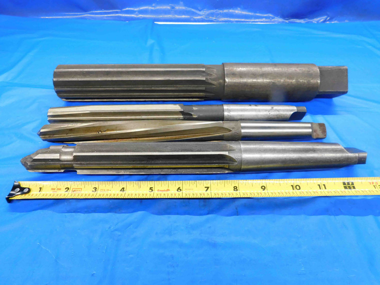 LOT OF 4 HSS HAND / BRIDGE REAMERS SIZES UP TO 1.804 MACHINIST TOOLING REPAIR - BT2426AY3