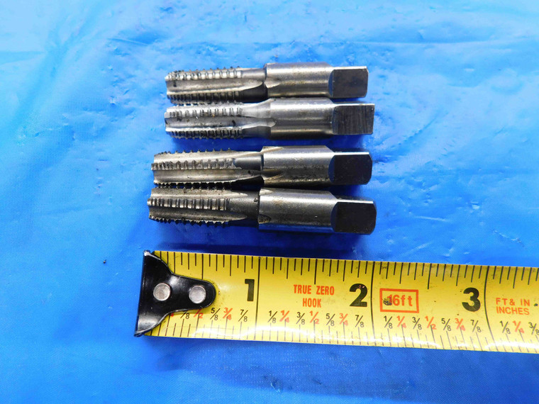 4pcs UNION BUTTERFIELD HSS PIPE TAPS 1/8" 27 NPTF INTERRUPTED TOOTH .125 DRYSEAL - BT2451AY3