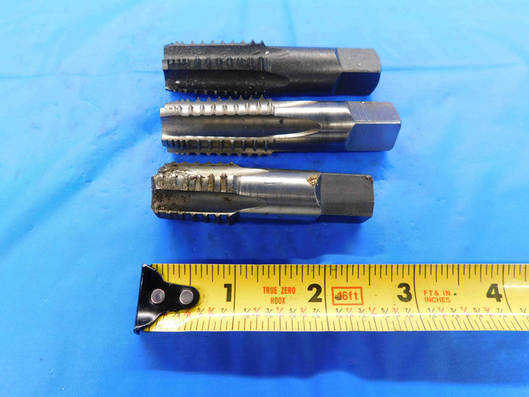 LOT OF 3 OSG/UNION BUTTERFIELD HSS PIPE TAPS 1/2" 14 NPTF INTERRUPTED .5 DRYSEAL - BT2460AY3