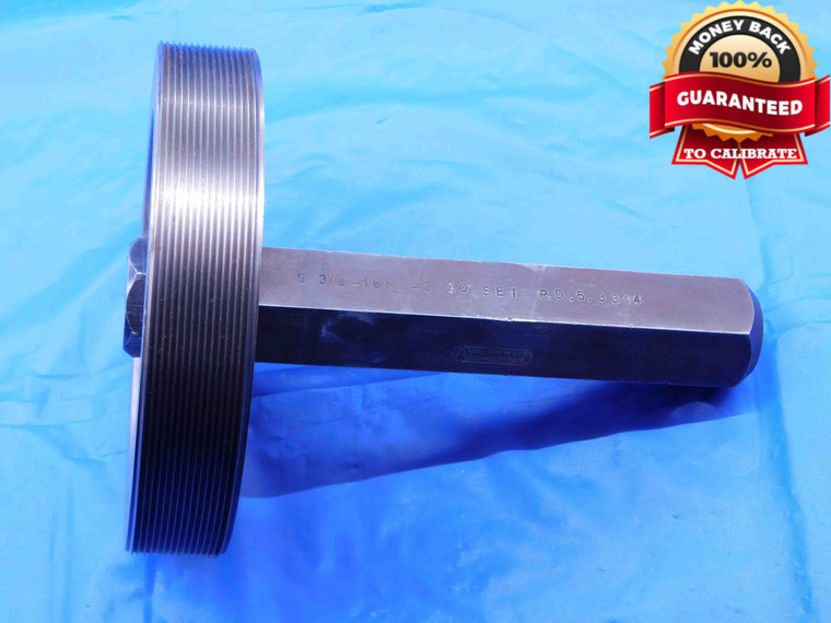 5 3/8 16 NS 3 SET THREAD PLUG GAGE 5.375 5.3750 GO ONLY P.D. = 5.3344 UN 3A - DW26803RD