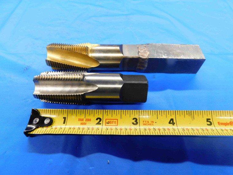 LOT OF 2 OSG/UNION BUTTERFIELD HSS TIN PIPE TAPS SIZES 3/4" 14 TPI NPTF DRYSEAL - BT2527AY3