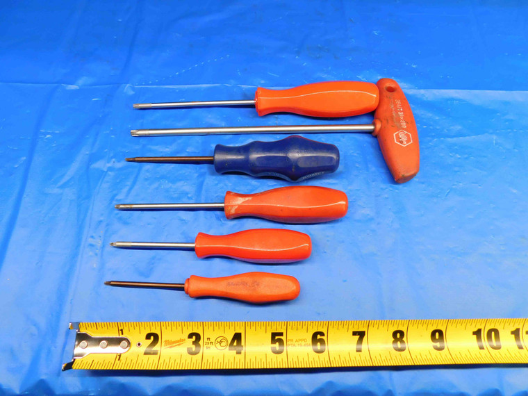6PC SET OF ASSORTED TORX DRIVERS SIZES INCUDE T8, T9, T10, T15, T20 AND T30 - BR3738LVR