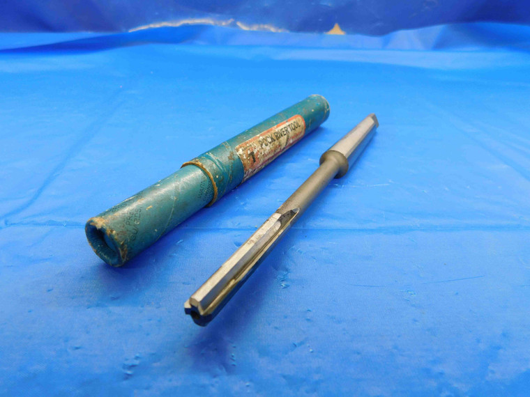 ROCK RIVER TOOL 8MM OD HSS CARBIDE TIPPED REAMER MORSE TAPER #1 SHANK 4 FL MT1 - BT2664AF4