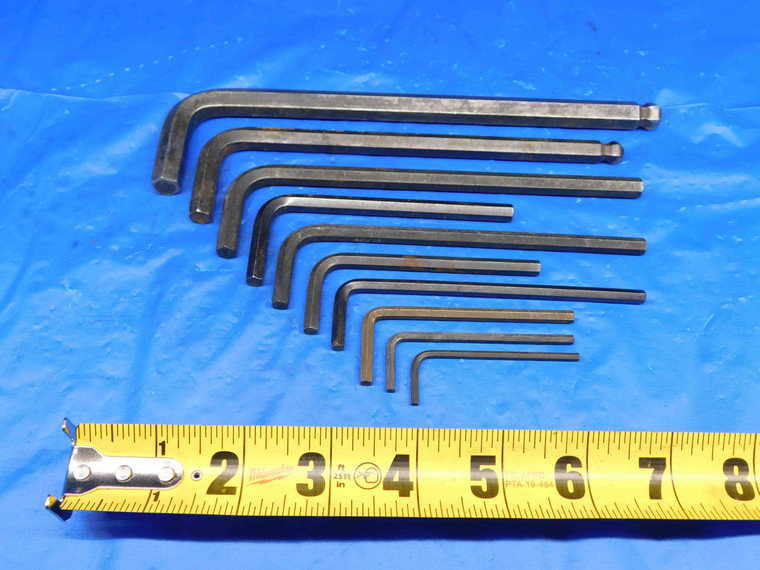 10PC SET METRIC ALLEN WRENCHES SIZES 2.5, 3, 4, 4.5, 5, 5.5, 6, 7, 8 & 10mm  - BR3787LVR