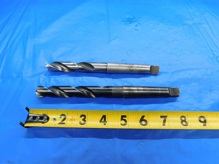 2 PC. LOT OF 21/32 CUTTING DIAMETER TWIST DRILL BITS SHANK DIA MT2 .6562 MT#2 - CB2537AY3