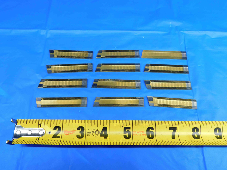 12PC TiN HSS SHARPENED LATHE CUTOFF PARTING GROOVING BLADES 1/2 HEIGHT 2mm THICK - BR3796BR3