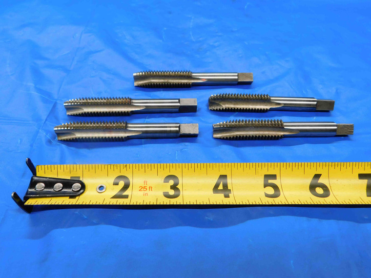 5 PC. LOT OF 1/2 13 NC GH3 HSS SPIRAL POINT PLUG TAPS 3 STRAIGHT FLUTE .5 - CB2711AY3