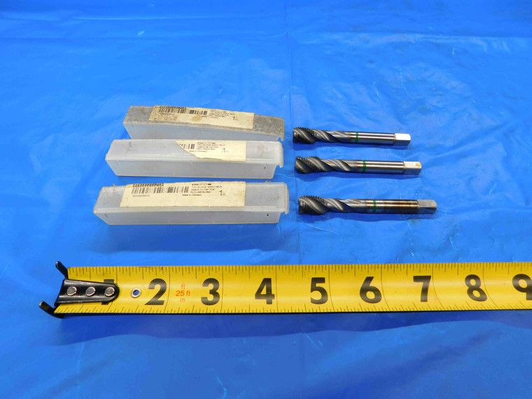 3 PC LOT OF GUHRING 7/16 20 UNF HSS BOTTOMING TAP 3 SPIRAL FLUTE .4375 THREADING - CB2715AY3
