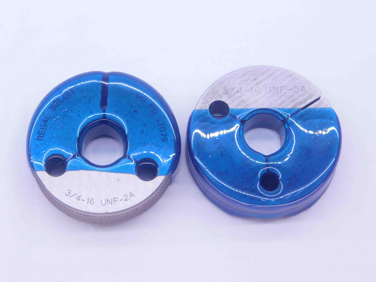 3/4 16 UNF 2A THREAD RING GAGES .75 .750 .7500 GO NO GO P.D.'S = .7079 & .7029 - 34162AR1
