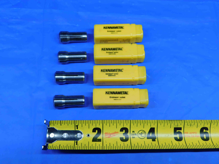 4PCS KENNAMETAL / ERICKSON DA200 COLLET SIZE 3/64, 1/16 AND 3/32 USA MADE - BR3946BR3
