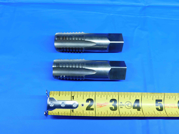 2 PCS 3/4 14 NPT HSS PIPE TAP 5 INTERRUPTED TOOTH FLUTE .75 MILLING USA MADE - BR3980BH3