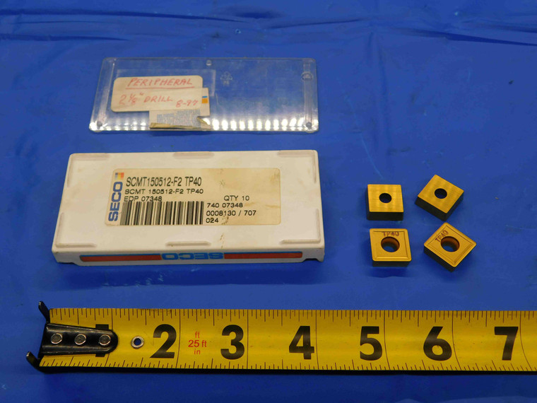 4pcs NEW SECO SCMT150512-F2 TP40 TiN COATED CARBIDE TURNING INSERTS SCMT 15 05 - CB2849BR3