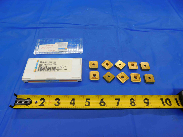 10pcs NEW SECO SPMX1904AP-75 T25M TiN COATED CARBIDE TURNING INSERTS SPMX 19 04 - CB2845BR3