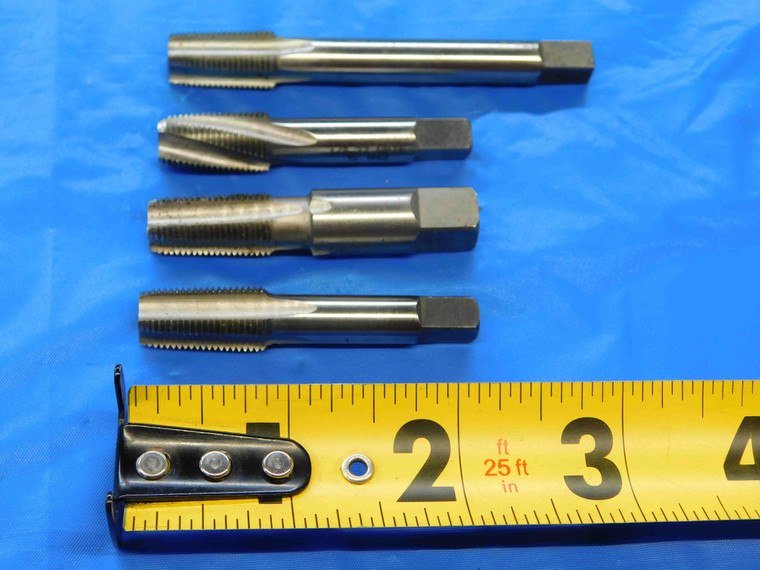 VARIOUS 1/8 27 G HS PIPE TAP 4 STRAIGHT (3pcs) & SPIRAL (1 pc) FLUTE .125 CNC - JC2539AY3
