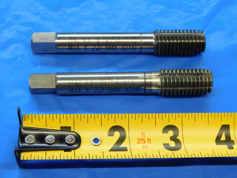 2 pcs BALAX 14mm X 2 D14 HS THREAD FORMING TAP 1 AND 6 STRAIGHT FLUTE MILLING - JC2538AY3