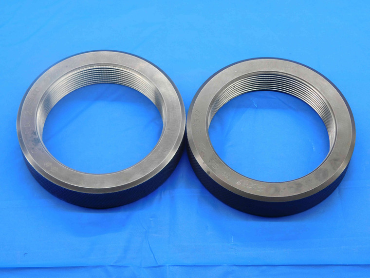 SHOP MADE 3" 12 SOLID THREAD RING GAGES 3.0 GO NO GO P.D.'S = 2.9440 & 2.9377 - DW26984LVR