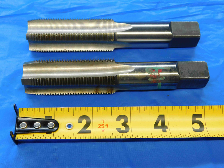 2pcs UNION BUTTERFIELD 1" 14 NS HG4 HS PLUG & TAPER TAP 4 STRAIGHT FL THREADING - JC2565AY3