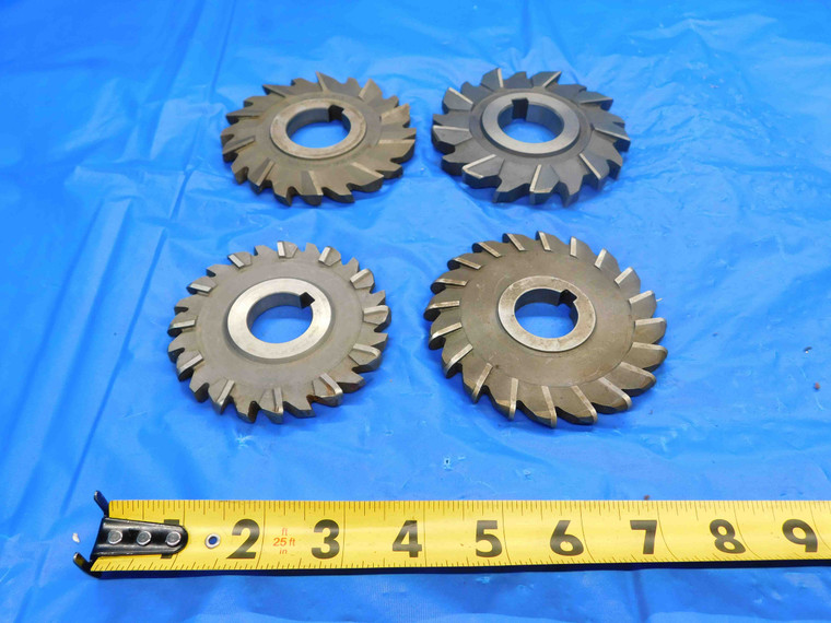 4 PC. LOT OF HSS SIDE MILLING CUTTERS MILL TOOLING MACHINIST 4" AND UP - CB3177BY2