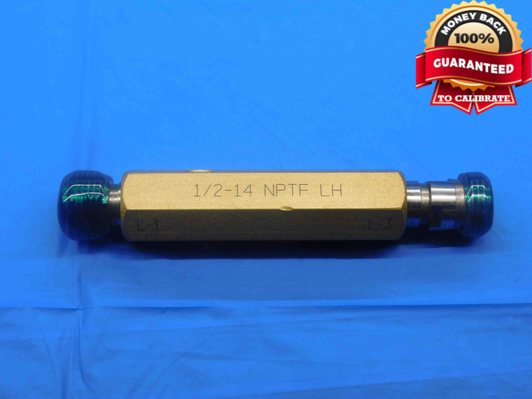 1/2 14 NPTF L1 & L3 LEFT HAND PIPE THREAD PLUG GAGE .5 .50 .500 L.H. N.P.T.F. - DW27140AP4