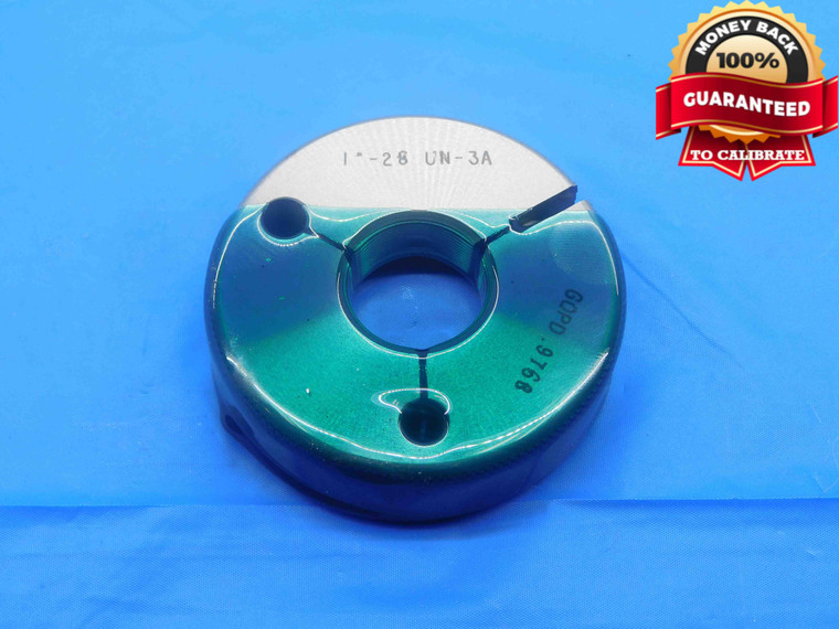 1" 28 UN 3A THREAD RING GAGE 1.0 1.00 1.000 1.0000 GO ONLY P.D. = .9768 CHECK - DW27174AP4