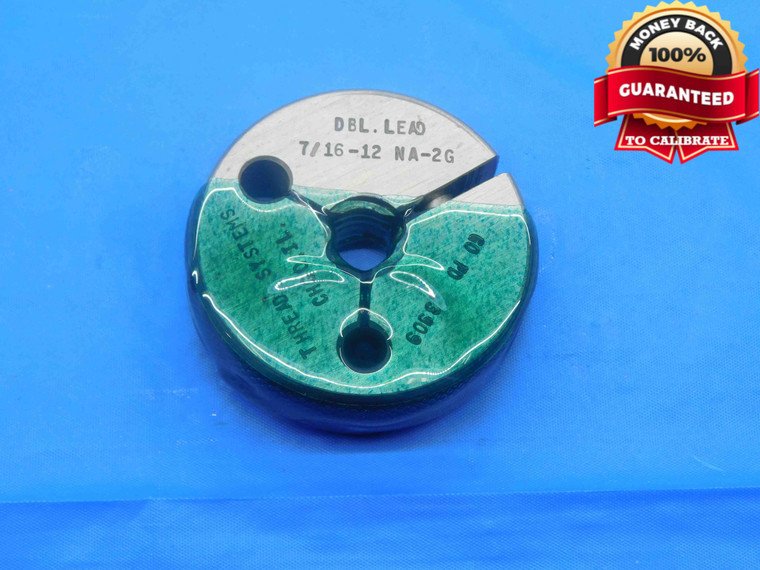 7/16 12 NA 2G DOUBLE LEAD ACME THREAD RING GAGE .4375 GO ONLY P.D. = .3909 CHECK - DW27183AP4