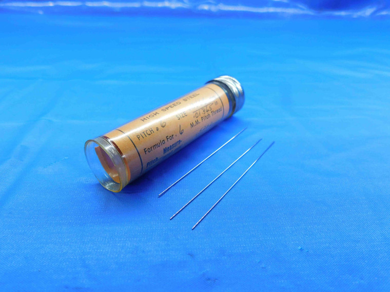 3PC SET VAN KEUREN THREAD MEASURING WIRES FOR CALIBRATION .6MM PITCH 0.6 - BT3267AL4