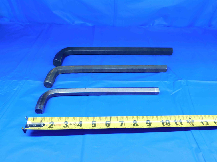 3 PCS LOT OF STEEL ALLEN WRENCHES SIZES INCLUDE 5/8, 3/4 AND 7/8 USA MADE   - BR4199LVR
