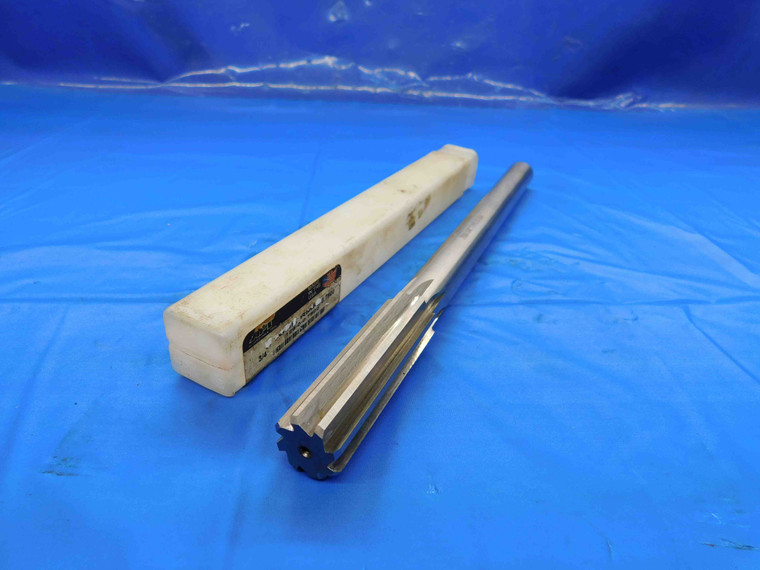 APT 3/4 O.D. HSS CHUCKING REAMER 8 FLUTE .75 .7500 ONSIZE 19 mm CNC MILLING KM1 - BT3303LVR