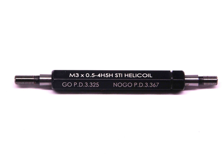 NEW M3 X .5 4H5H STI HELICOIL THREAD PLUG GAGE 3 0.5 GO NO GO PDS= 3.325 & 3.367 - MS6899MJ