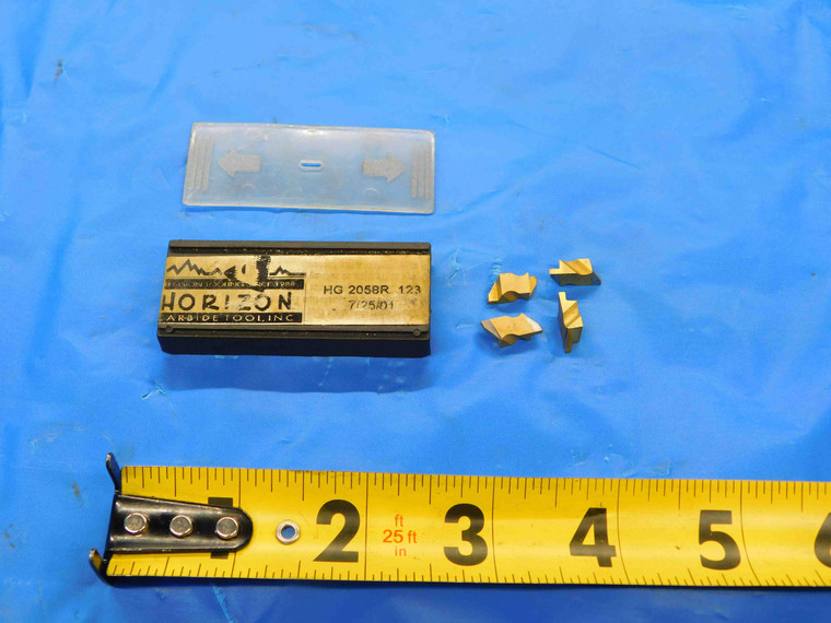 4pcs NEW HORIZON HG 2058R 123 TiN COATED CARBIDE GROOVING INSERTS INDEXABLE - CB3267BH3