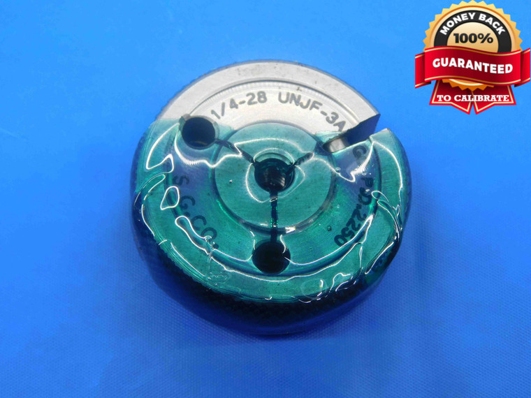 1/4 28 UNJF 3A SPECIAL THREAD RING GAGE .25 .250 .2500 GO ONLY P.D. = .2250 - DW27291AL4