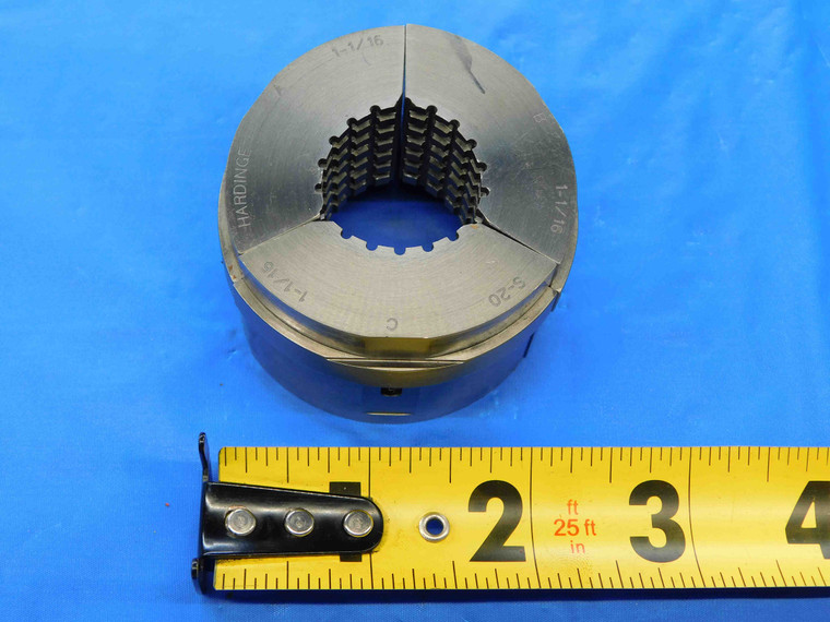 3pc SET HARDINGE S20 COLLET PADS ROUND SERRATED 1 1/16 1.0625 USA MADE - JC2732BH3