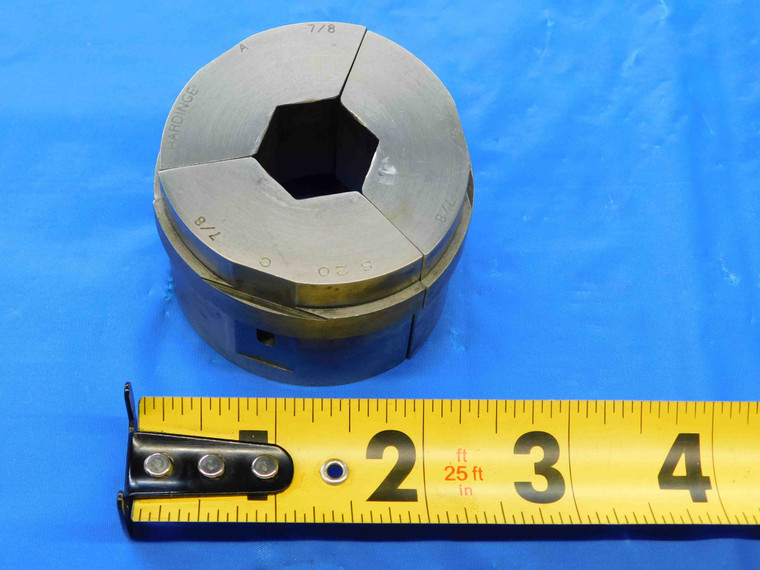 3pc SET HARDINGE S20 COLLET PADS HEX SERRATED 7/8 .875 USA MADE - JC2726BH3