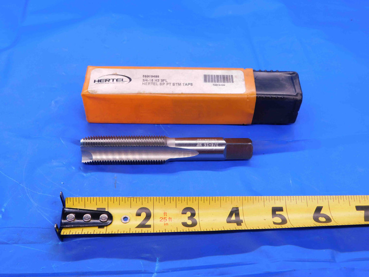 HERTEL 3/4 16 H3 HSS SPIRAL POINT BOTTOMING TAP 3 STRAIGHT FLUTE .75 THREADING - CB3395LVR