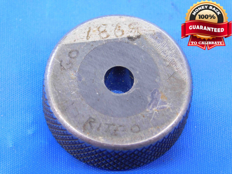 .1869 CL XX CARBIDE MASTER PLAIN BORE RING GAGE .1875 -.0006 3/16 4.747 mm CHECK - JC2788AC4