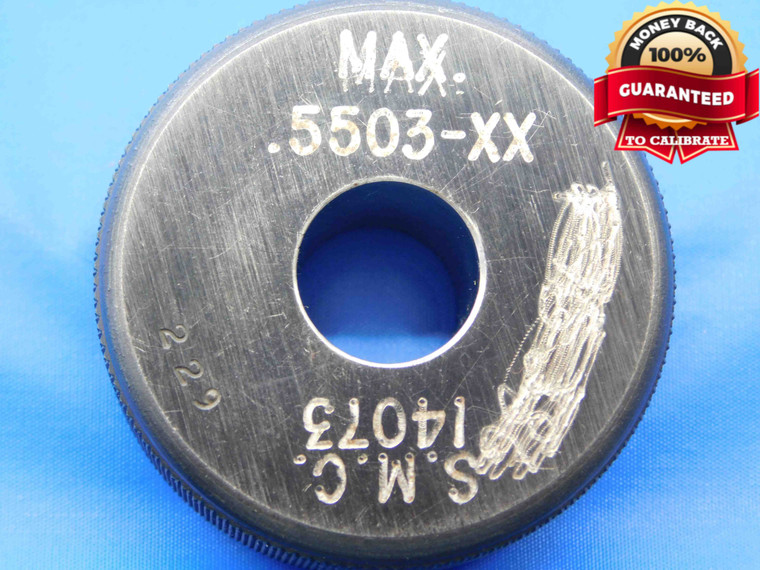 .5503 CLASS XX MASTER PLAIN BORE RING GAGE .5469 +.0034 UNDERSIZE 35/64 14 mm - JC2808AC4
