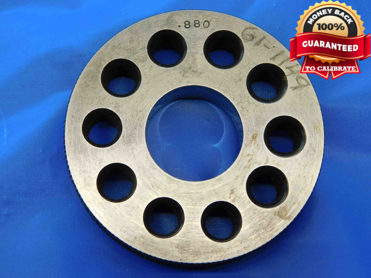.8800 MASTER PLAIN BORE RING GAGE .8750 +.0050 OVERSIZE 7/8 22.352 mm .880 CHECK - JC2824AC4