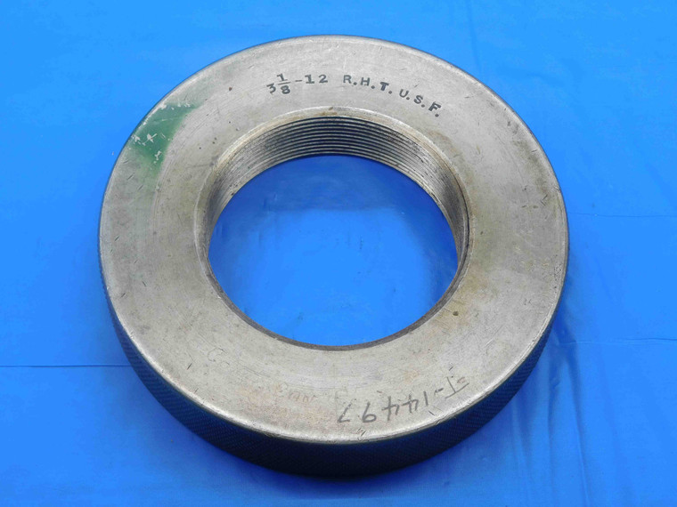 SHOP MADE 3 1/8 12 USF SOLID THREAD RING GAGE 3.125 3.1250 3 1/8"-12 INSPECTION - DW27408AM4