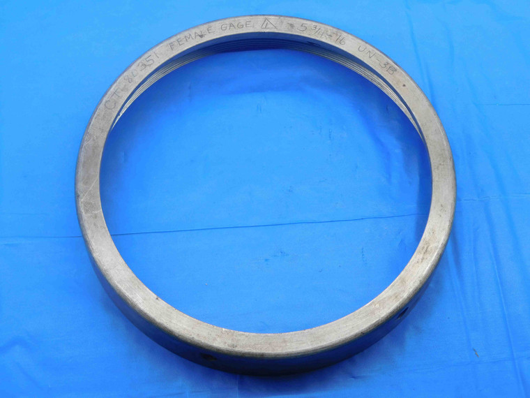SHOP MADE 5 3/4 16 UN 3A SOLID THREAD RING GAGE 5.75 5.750 5 3/4"-16 INSPECTION - DW27412AM4
