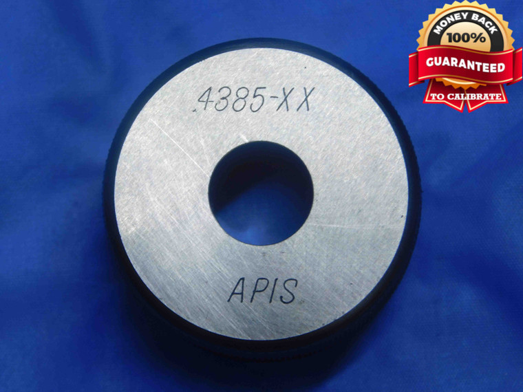 .4385 CLASS XX MASTER PLAIN BORE RING GAGE .4375 +.0010 OVERSIZE 7/16 11 mm - AJ0544AC4