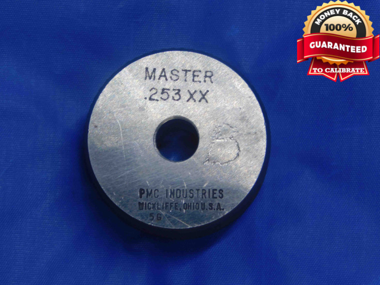 .2530 CL XX MASTER PLAIN BORE RING GAGE .2500 +.0030 OVERSIZE 1/4 6.426 mm .253 - AJ0556AC4