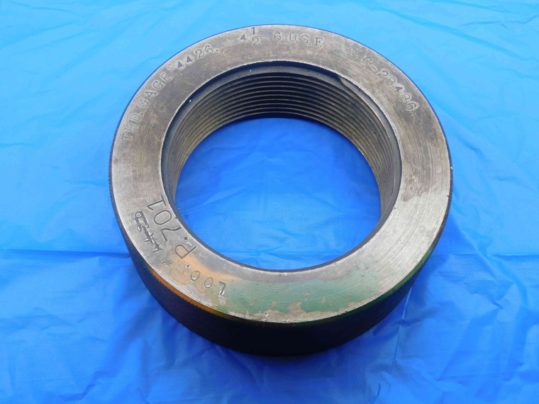 SHOP MADE 4 1/2 6 USF SOLID THREAD RING GAGE 4.5 4.50 4.500 4 1/2"-6 INSPECTION - DW27454AM4